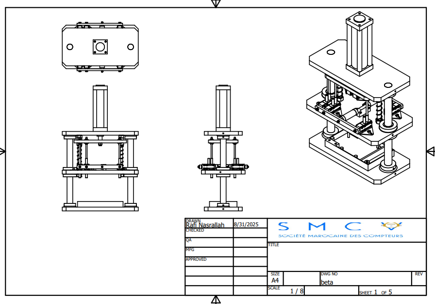 SMCV nut insertion press proposal with automatic feeding